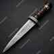 Ornate Dagger Damascus Steel Knife With Sheath