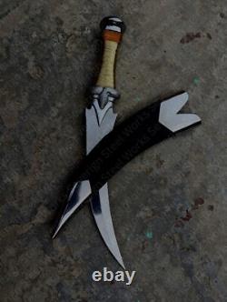 Padan Fain Dagger Wheel of Time Fantasy Blade with Scabbard & Brass Wire Handl