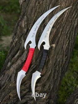 Pair Of Custom Handmade Stainless Steel Blade Elf Style Fantasy Dagger Knife