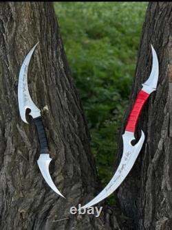 Pair Of Custom Handmade Stainless Steel Blade Elf Style Fantasy Dagger Knife