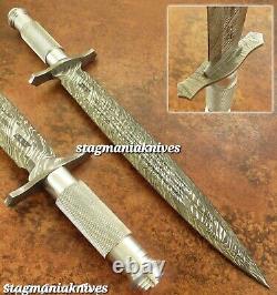 Premium Hand Forged Damascus Steel Hunting Tactical Army Dagger Knife Vintage