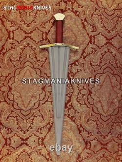 Premium Hand Forged J2 Steel Hunting Battle Ready Cinquedea Dagger Sword