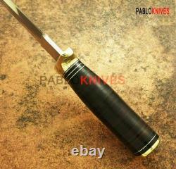 Premium Handmade J2 Steel Hunting Big Dagger Knife Leather Stacked Handle