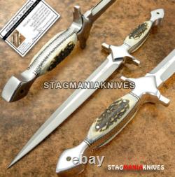 Premium Handmade J2 Steel Scottish Dirk Hunting Dagger Knife Stag Antler Handle
