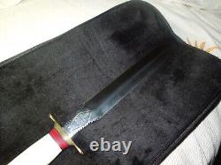 Priest Custom Knife Dagger Rare Bone/brass Handle In Original Case New