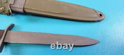 Pristine Rare WWII M3 PAL Fighting Combat Knife Dagger + Scabbard 8 Groove