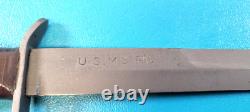 Pristine Rare WWII M3 PAL Fighting Combat Knife Dagger + Scabbard 8 Groove
