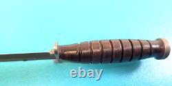 Pristine Rare WWII M3 PAL Fighting Combat Knife Dagger + Scabbard 8 Groove