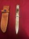 R. W. Loveless Maker Custom Stag Double Edge Knife #392-sheath. Rare