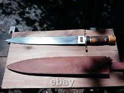 RARE Colt CT822 Double Edged Knife With Sheath rare X Large dagger. 19 SHARP