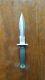 Rare Double Eight Design Vintage 1980 Fighting Knife -single Bevel Free Ship