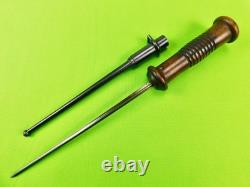 RARE French France WW1 WW2 French Fighting Knife Dagger with Scabbard