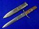 Rare Italian Italy Ww2 Wwii Engraved Handle Fighting Knife Dagger & Scabbard