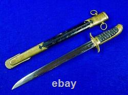 RARE Japanese Japan WW1 Dagger Tanto Fighting Knife with Scabbard