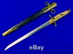 RARE Japanese Japan WW2 Dagger Tanto Fighting Knife with Scabbard 1