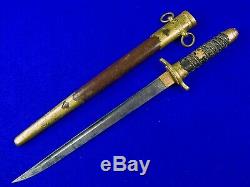 RARE Japanese Japan WW2 Dagger Tanto Fighting Knife with Scabbard 2