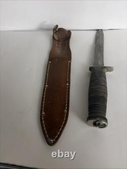 RARE! Original US WW2 M3 Military Fighting Knife Kutmaster Dagger And Sheath