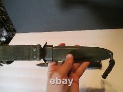 RARE Original WWII US M3 Trench Fighting Knife in USM8 Scabbard Dagger