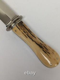 RARE Tim Hancock 11.5 High Carbon California Dagger Custom Nickel Silver Sheath