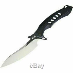 RIKE F1 CPM-D2 5 Fixed Blade G10 Black Handle Straight Dagger Knife with Sheath