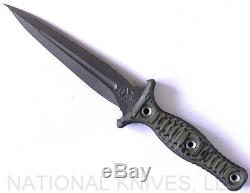 RMJ Tactical Raider Dagger Knife, CPM-3V Blade, Dirty Olive G-10 Auth. Dealer