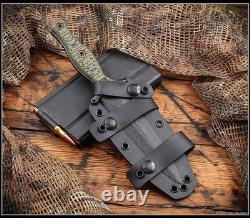 RMJ Tactical Raider Dagger Tungsten Cerakote CPM-3V Blade Dirty Olive withSheath