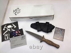 RMJ Tactical Raider Dagger Tungsten Cerakote CPM3V Blade Hyena Brown withSheath