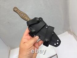 RMJ Tactical Raider Dagger Tungsten Cerakote CPM3V Blade Hyena Brown withSheath