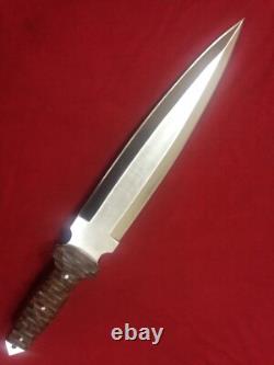 RaB Custom Handmade 1/4 D2 Tool Steel Tactical, Survival, Combat Dagger Knife