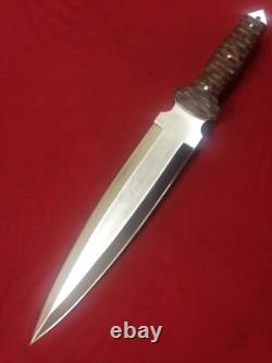 RaB Custom Handmade 1/4 D2 Tool Steel Tactical, Survival, Combat Dagger Knife