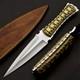 Rab Handmade Full Tang D2 Steel Dagger, Edc, Boot, Survival Combat Hunting Knife