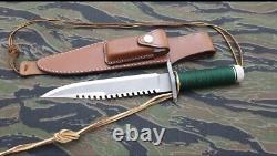 Rambo I First Blood Boot Dagger Survival Fixed Bowie D-2 Steel Hunting Knife