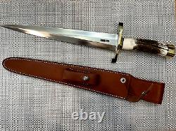 Randall Made Arkansas Toothpick 13-12 Dagger Knife & Sheath Stag