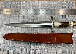 Randall Made Arkansas Toothpick 13-12 Dagger Knife & Sheath Stag