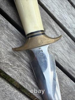 Randall Style Stiletto Trench Dagger Knife Lefty Artisan 01 Carbon Steel Stag