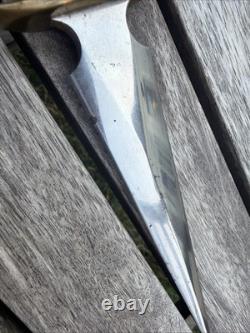 Randall Style Stiletto Trench Dagger Knife Lefty Artisan 01 Carbon Steel Stag