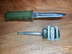 Rare Chinese PRC Police Fighting Knife Dagger Straight Blade and Serrated Blade