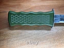 Rare Chinese PRC Police Fighting Knife Dagger Straight Blade and Serrated Blade