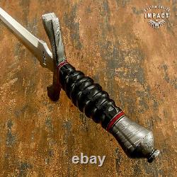 Rare Custom D2 Dagger Sword Knife Damascus Guard By Impact Cutlery