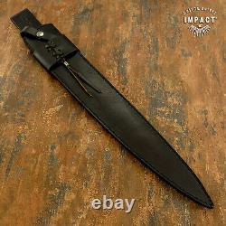 Rare Custom D2 Dagger Sword Knife Damascus Guard By Impact Cutlery