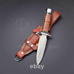 Rare! Custom Handmade D2 Navy Seal Combat Dagger Black Micarta handle