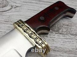 Rare Custom Massive Fuller Combat Dagger Knife Micarta Handle & Sheath