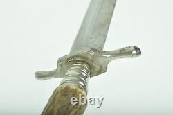 Rare Early WW1 German OFFICER Combat Knife Dagger with leather Scabbard