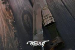 Rare German Fighting Knife Dagger K98 Mauser remake w Scabbard Bulgarian army