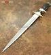 Rare Hand Forged J2 Steel Battle Ready Hunting Sub Hilt Dagger Knife