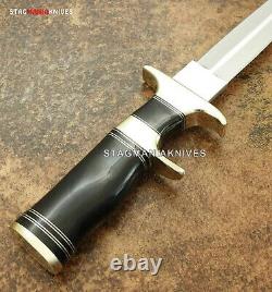 Rare Hand Forged J2 Steel Battle Ready Hunting Sub Hilt Dagger Knife