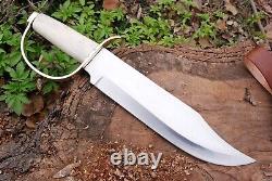 Rare Handmade D2 Hunting Survival Dagger Camp Bowie Knife Bone Handle