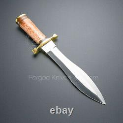 Rare! Handmade D2 Tirshole Dagger Knife Dyed Camel Bone Handle Free Sheath