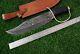 Rare Handmade Damascus Bowie Hunting Survival Dagger Knife Brass D Guard Resin