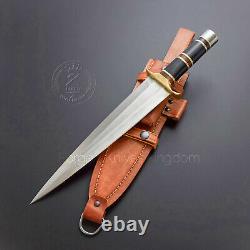 Rare! Handmade Full Tang D2 Malachite KRATOS Tactical Combat Dagger Knife